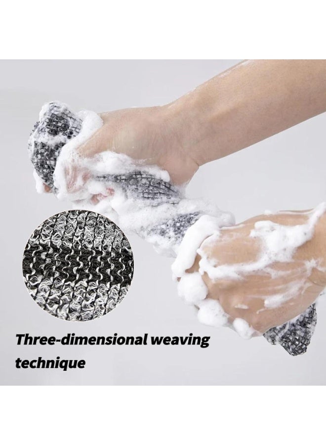 Blissal Exfoliating Shower Towel, 2-in-1 Exfoliating Towel, Premium Scrub Wash Cloth for Body Face, Blissal Exfoliating Towels-Body Scrubber with 2 Sides for All Skin Types (Black) (Black) - Image 4